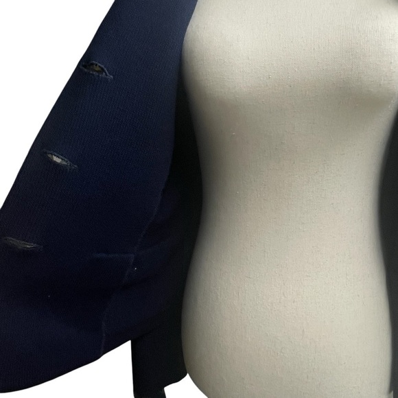 ST.JOHN Sapphire Knit Blazer Navy Size 4 - Picture 11 of 16